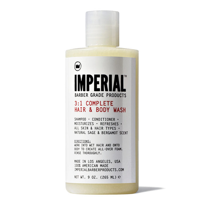 3-in-1 Shampoo, Conditioner & Body Wash — 9 oz 3-in-1 hair-and-body wash bottle, front label