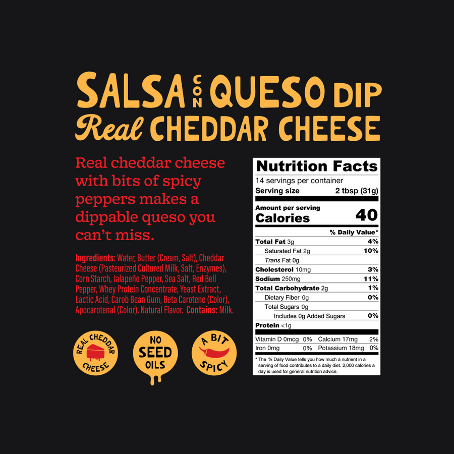 Salsa con Queso Cheese Dip – Cheddar & Jalapeño — product image