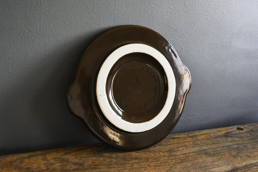 4-Gallon Stoneware Crock Cover - underside showing the seating surface