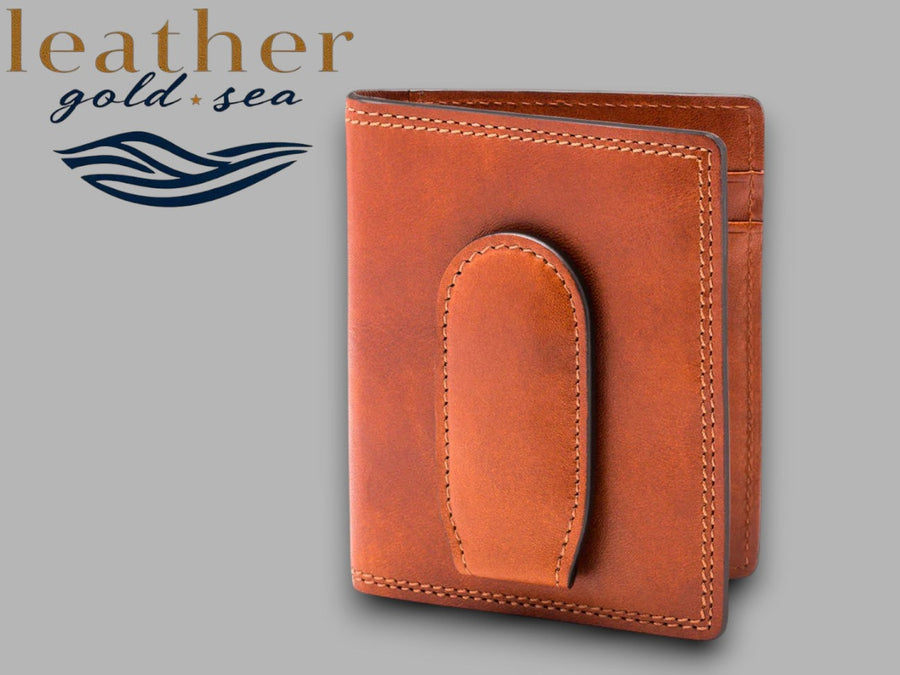 Handmade Mens Leather Bifold Wallet– Brown