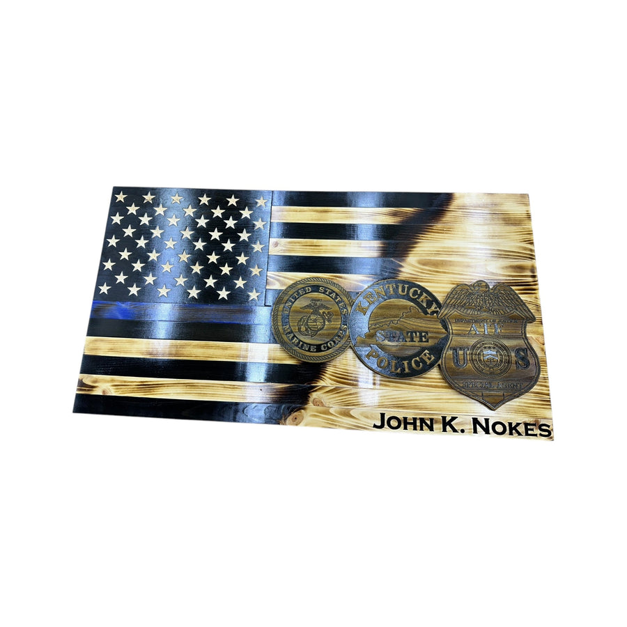 retirement wooden flag