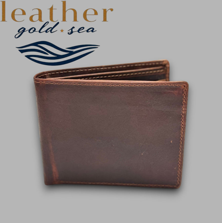 Bifold Leather Wallet | Handmade | Brown Wallet for Men