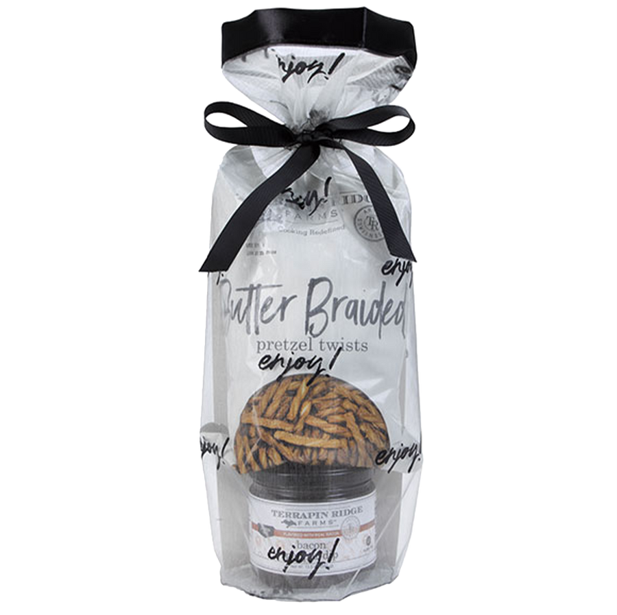Everyday Grab and Go Giftset with Bacon Pepper Dip and Braided Butter Pretzels - product image