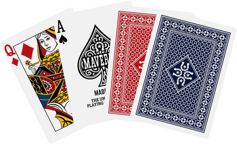 Maverick Ace of Spades with red and blue card backs