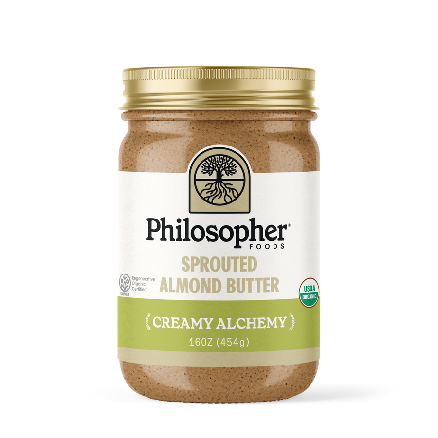 Product packaging for Creamy Alchemy Sprouted Almond Butter with Vanilla