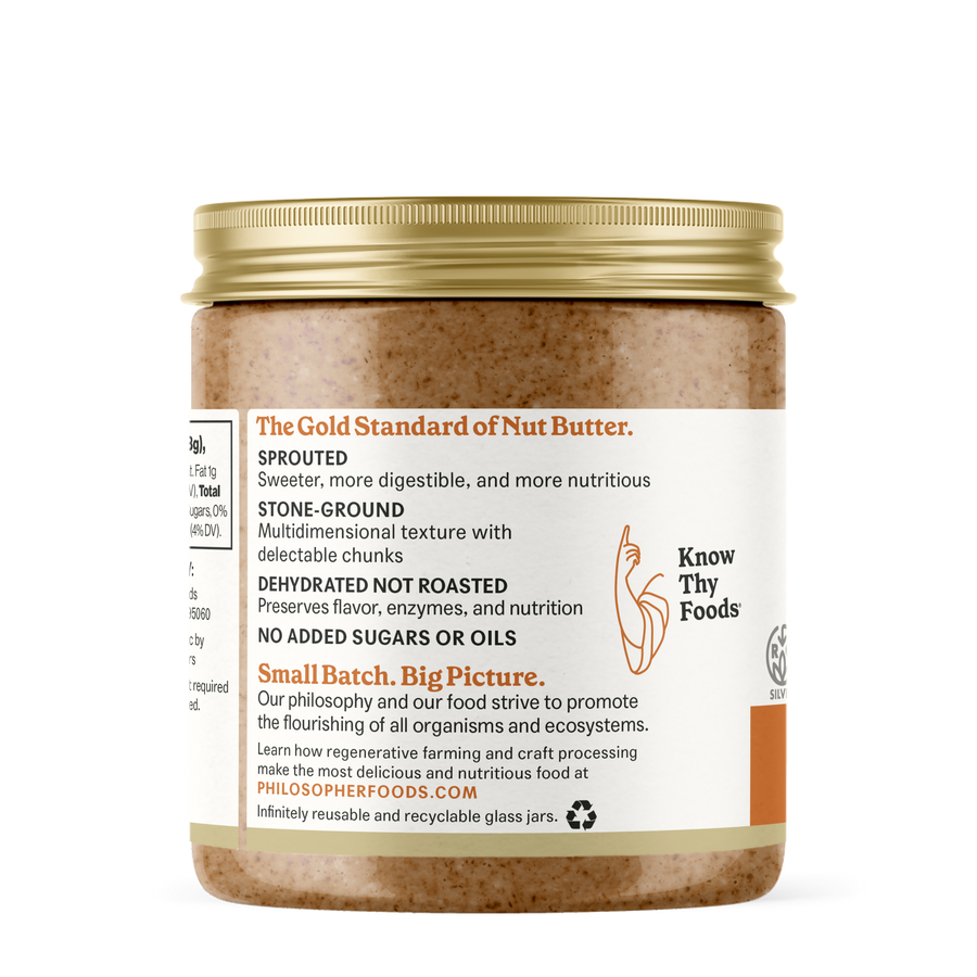 Product photo for Naked Crunchy Sprouted Almond Butter – Almond & Salt