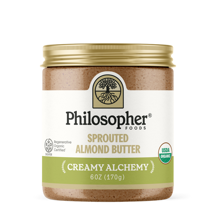 Product packaging for Creamy Alchemy Sprouted Almond Butter with Vanilla