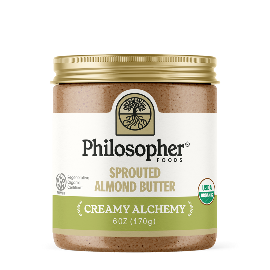Product packaging for Creamy Alchemy Sprouted Almond Butter with Vanilla