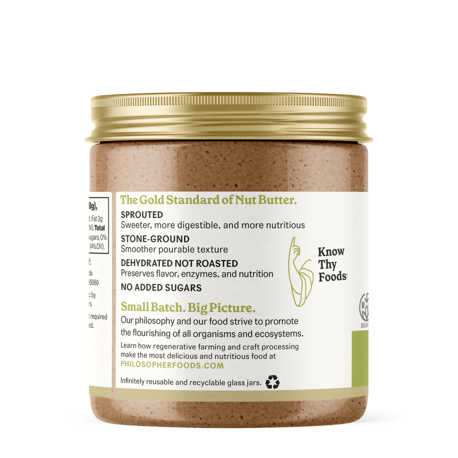 Product photo for Creamy Alchemy Sprouted Almond Butter with Vanilla