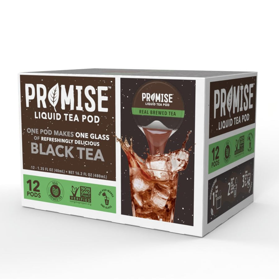 Promise Black Tea carton at an angle