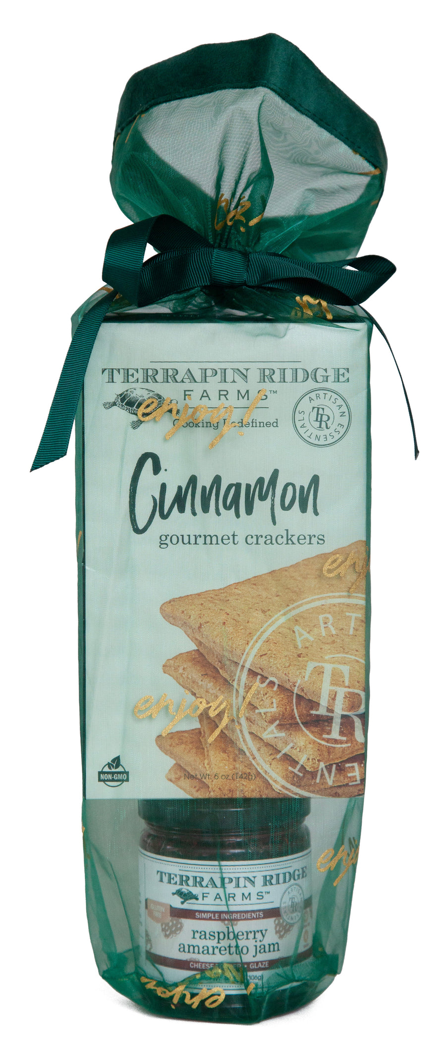 Holiday Grab and Go Giftset with Raspberry Amaretto Jam and Cinnamon Crackers - product image