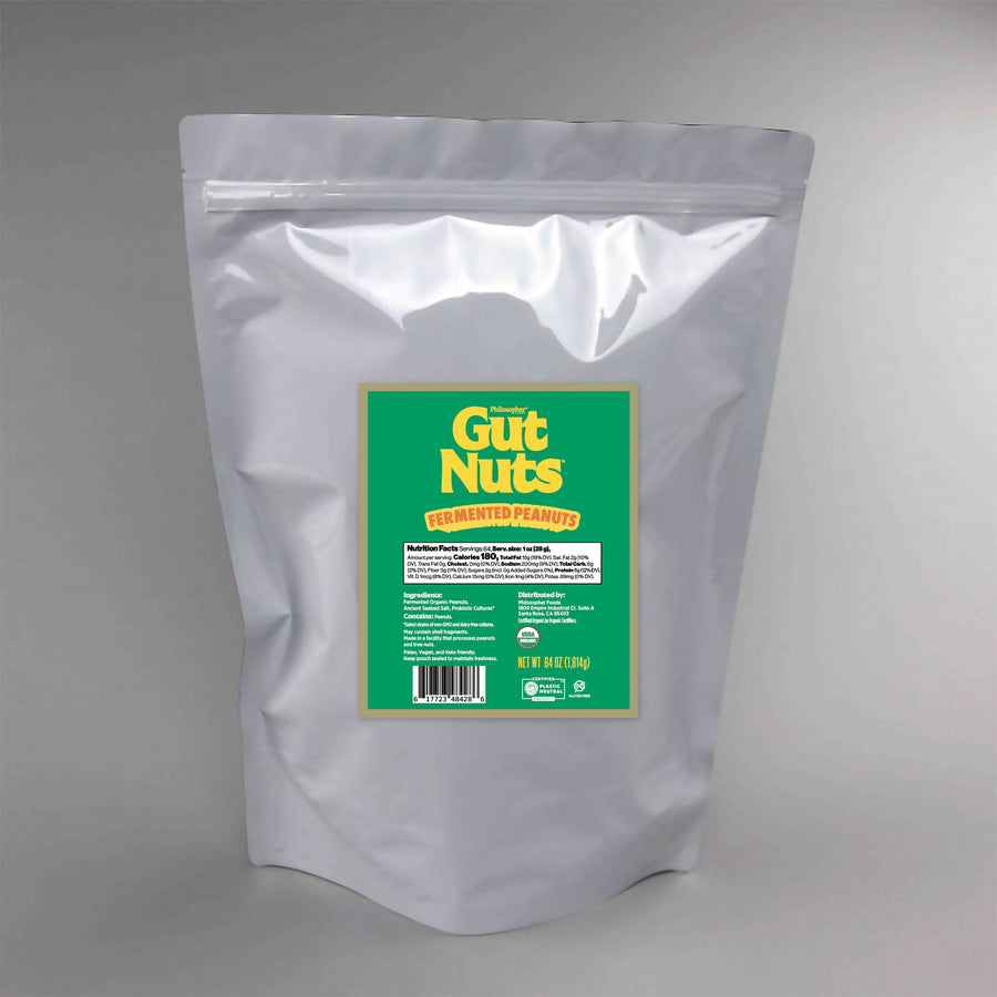 Product photo for Gut Nuts Fermented Peanuts – Tangy Crunchy Snack
