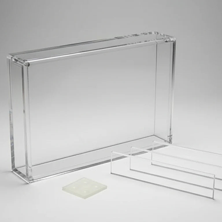 Clear wider case with separate divider pieces