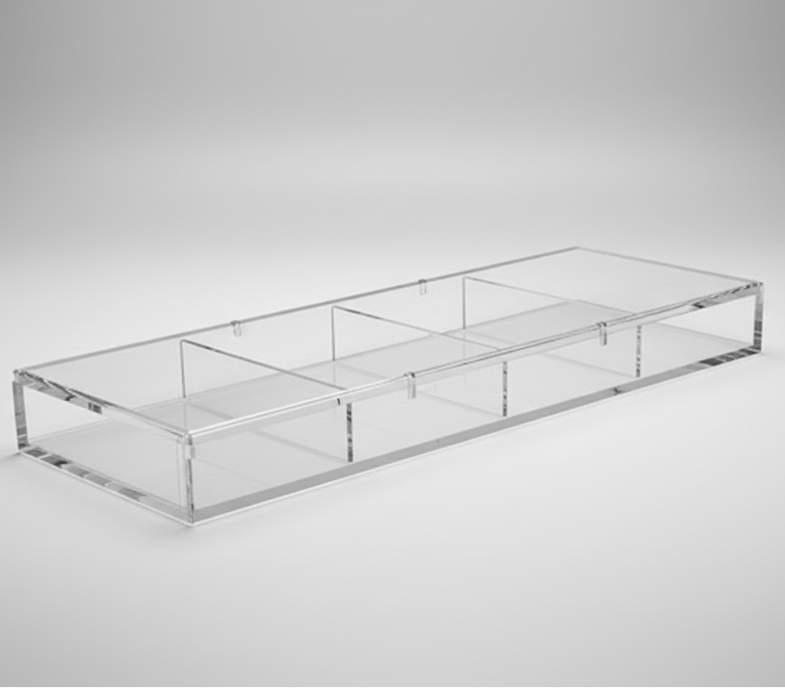 Open clear multi-deck display case