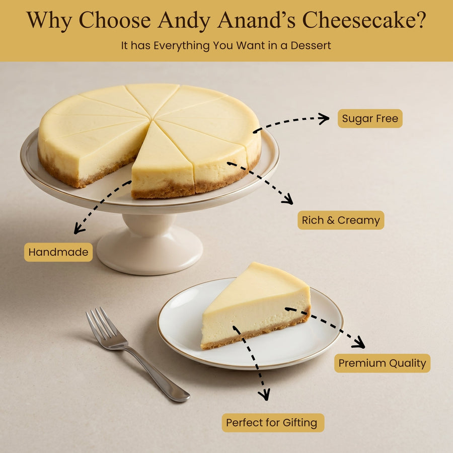 Sugar-Free & Gluten-Free New York Cheesecake, 9-Inch, 2 lb