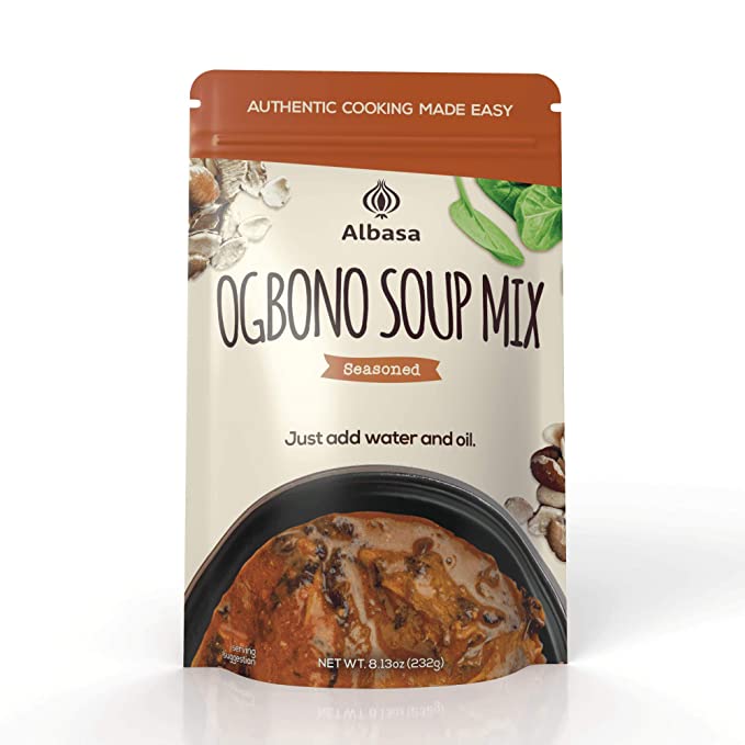 Seasoned Ogbono soup mix pouch, front label