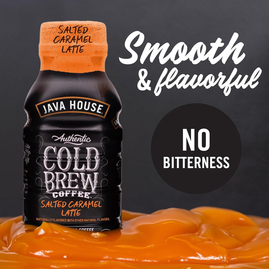 Salted Caramel latte bottle with flavor message