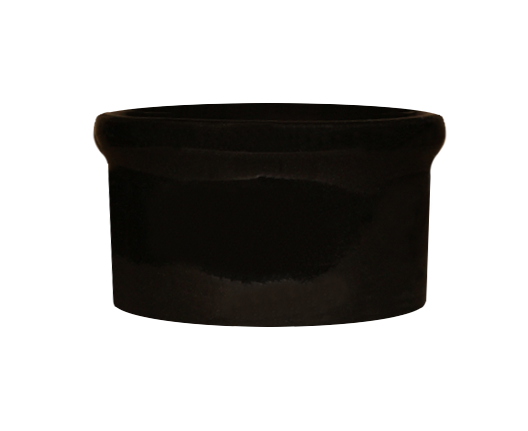Black stoneware ramekin for baking and serving