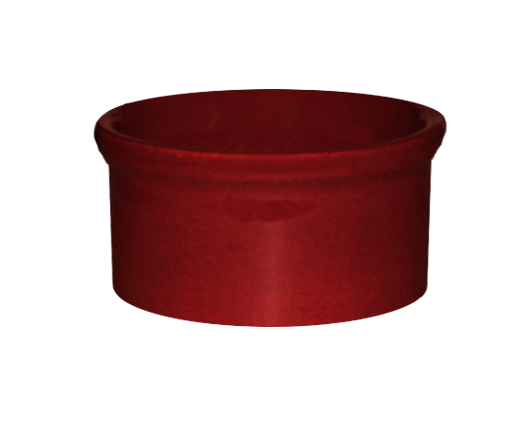 Burgundy stoneware ramekin for baking and serving