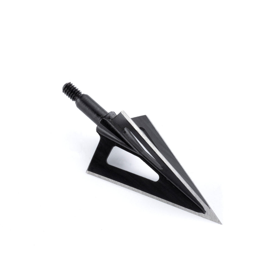 Alternate wide vented three-blade broadhead profile
