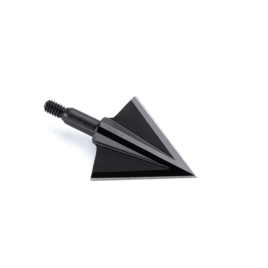 Solid two-blade double-bevel broadhead