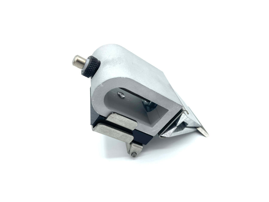 Side view of the KME sharpener with spacer block