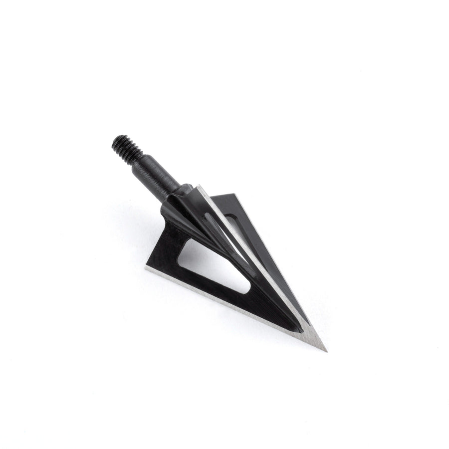 Wide vented three-blade broadhead profile