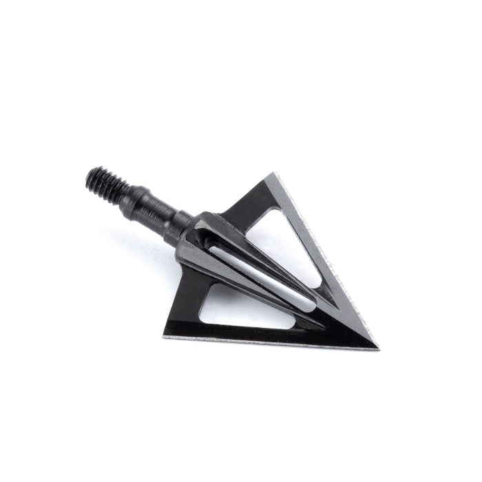 Vented two-blade double-bevel broadhead