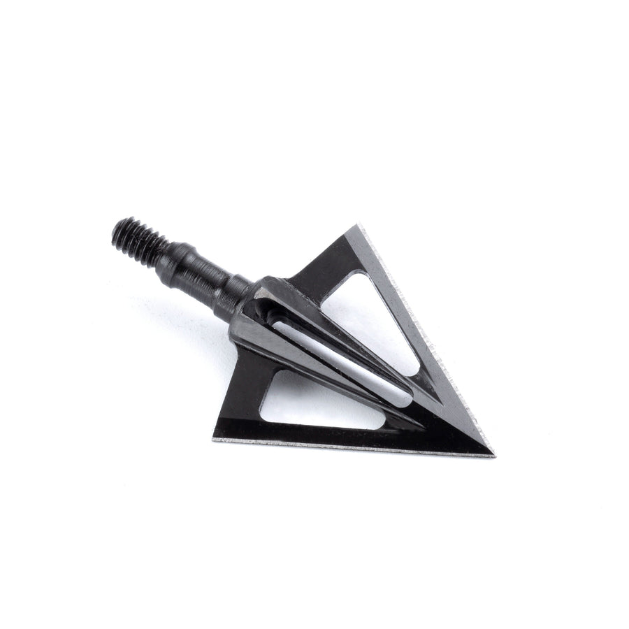 Vented two-blade double-bevel broadhead