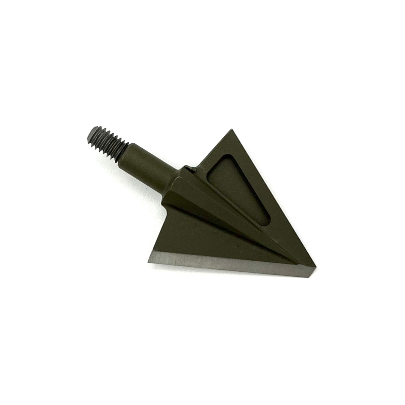 Single-bevel broadhead viewed from the opposite side