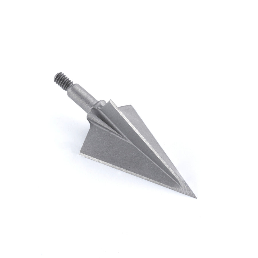 Solid stainless steel three-blade broadhead