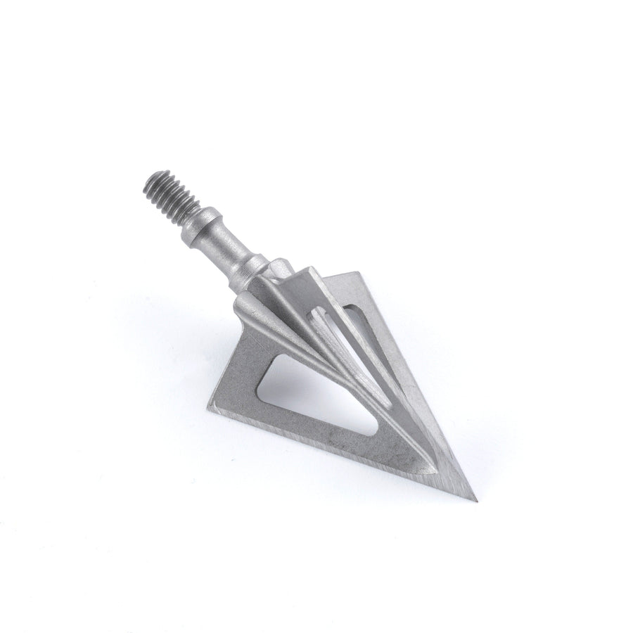 Vented stainless steel three-blade broadhead