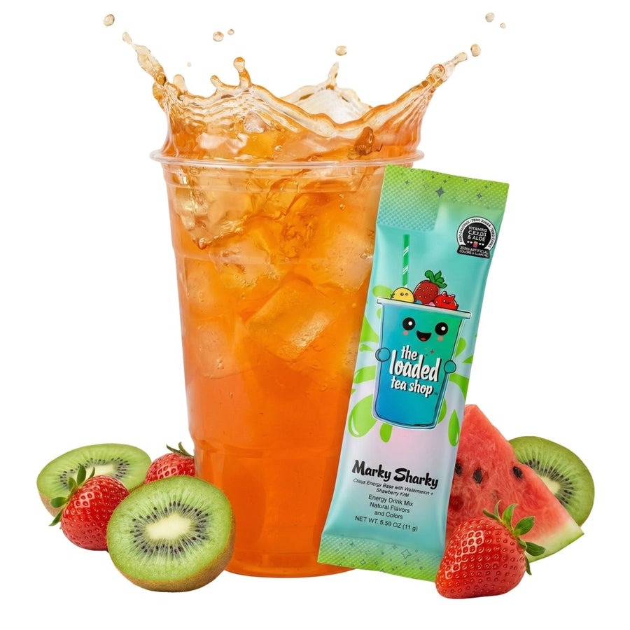 Marky Sharky loaded tea mix in strawberry kiwi and watermelon flavor