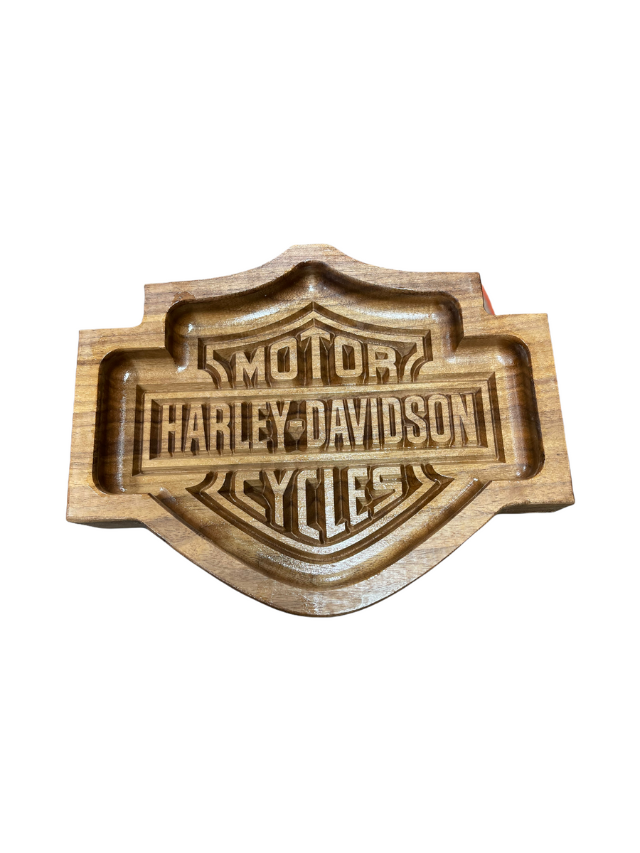 Front view of motorcycle-logo tray
