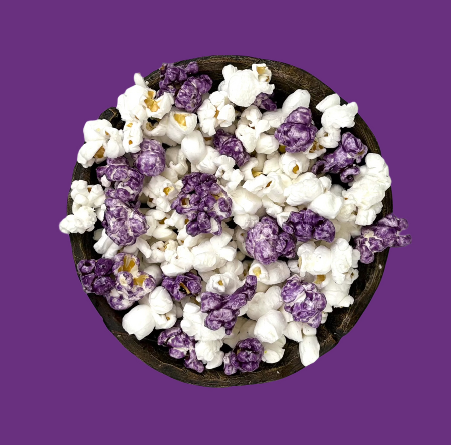 Purple Team Color Sweet & Salty Popcorn — gourmet popcorn product image