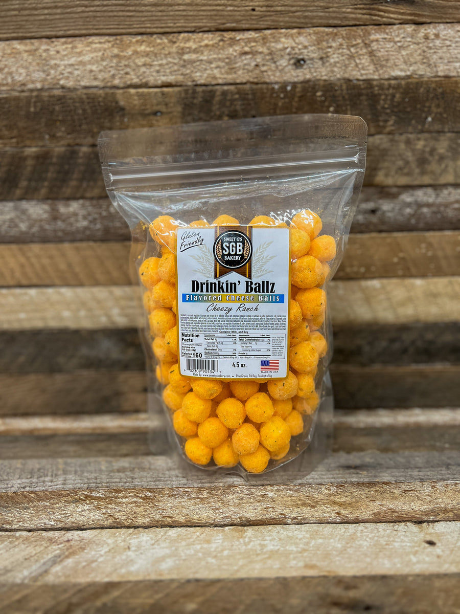 Cheezy Ranch Cheese Balls - clear bag