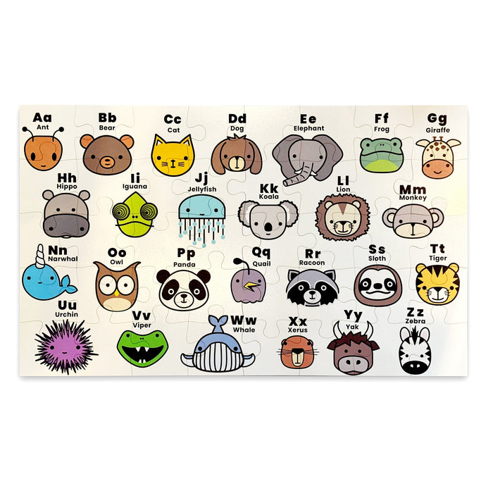 ABC Animal 40-Piece MDF Floor Puzzle, 36 × 22 in.