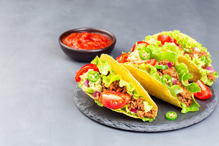 Filled tacos illustrating a Southwest Chipotle serving idea