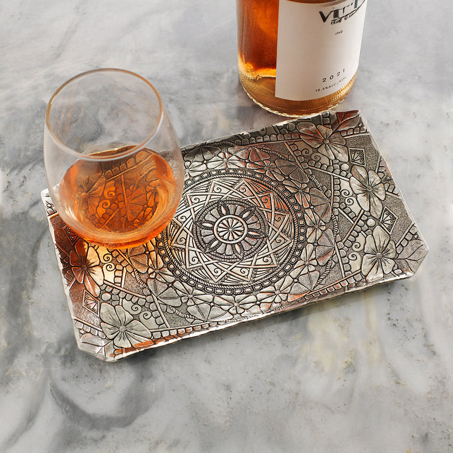 Styled display featuring Amalfi Butler Tray