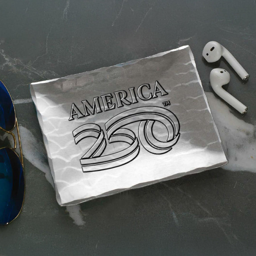 Styled display featuring America250 Accessory Tray