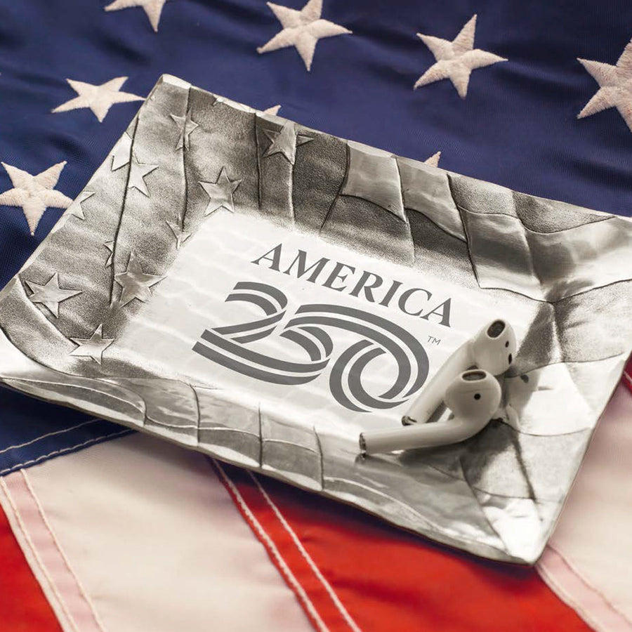 Styled display featuring Expressions Patriotic Inspiration Tray (America250)