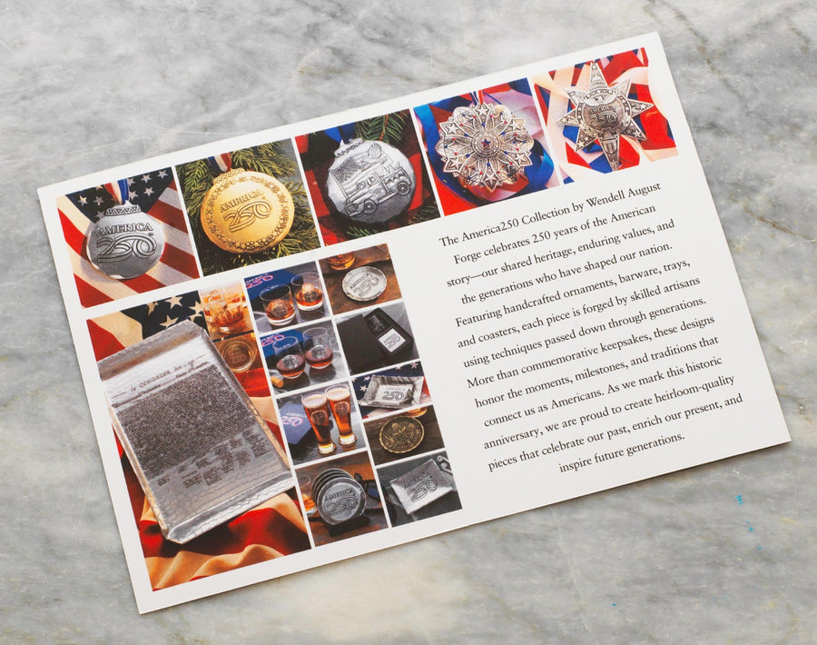 Product information card for America250 Heritage Oval Ornament