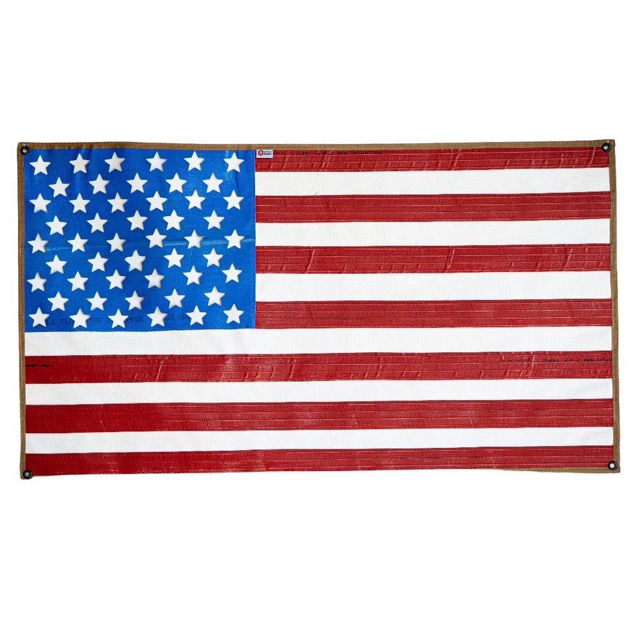 Rubber Fire Hose American Wall Flag - 24 x 42 in