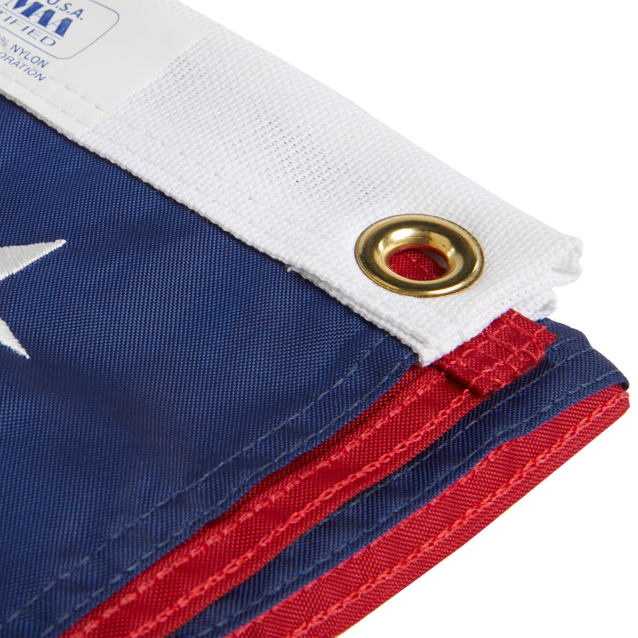 Liberty Telescoping Flagpole Kit — sewn nylon American flag close-up (image 14)