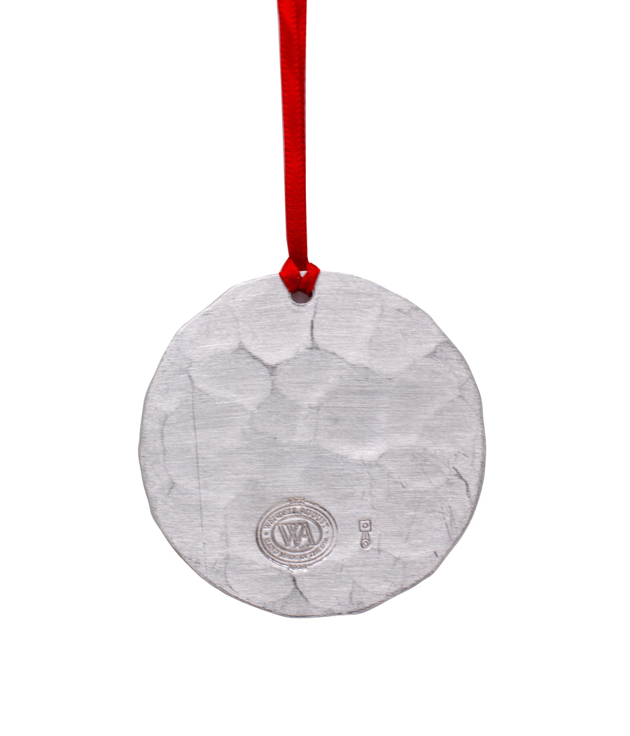 Reverse-side view of 2025 Annual Ornament - Checking it Twice