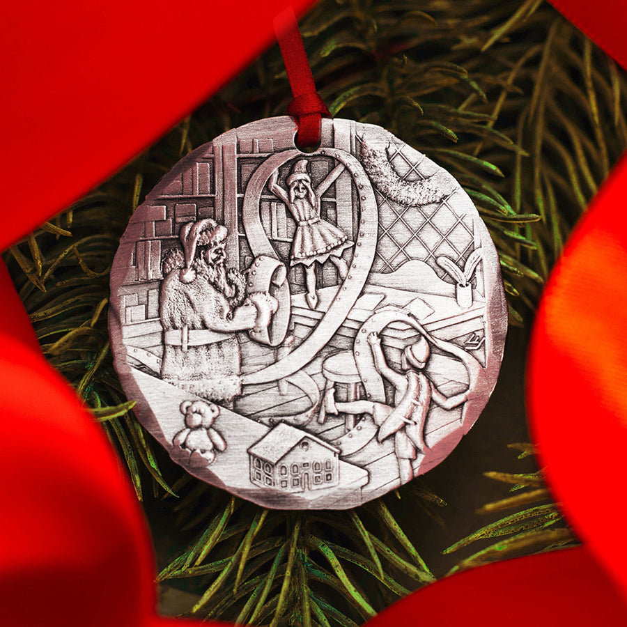 Styled display featuring 2025 Annual Ornament - Checking it Twice