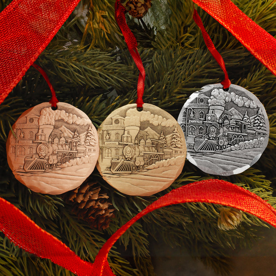 Collection display featuring 2024 The Wendell Express Annual Ornament