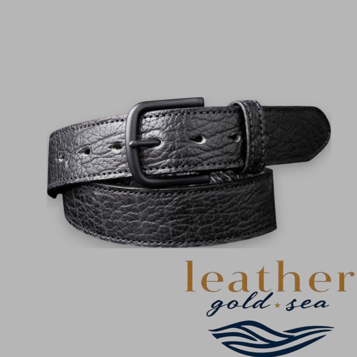 Mens Belts Vintage | Handmade Black Leather Belt