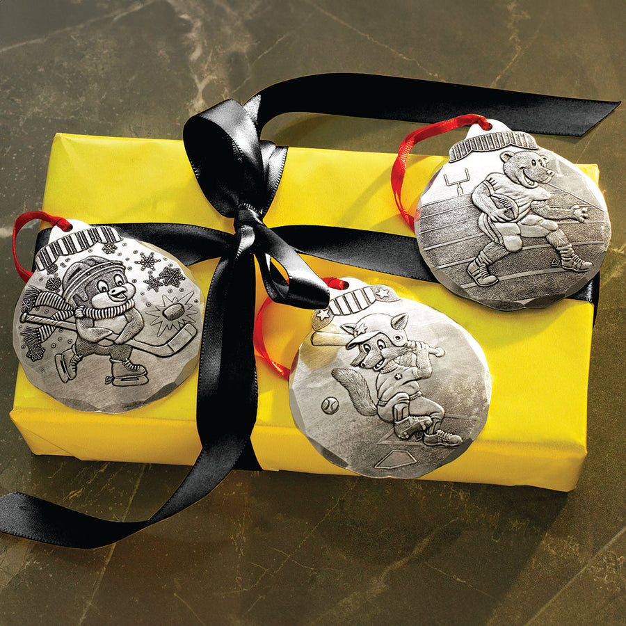 Collection display featuring Baseball Fox Ornament