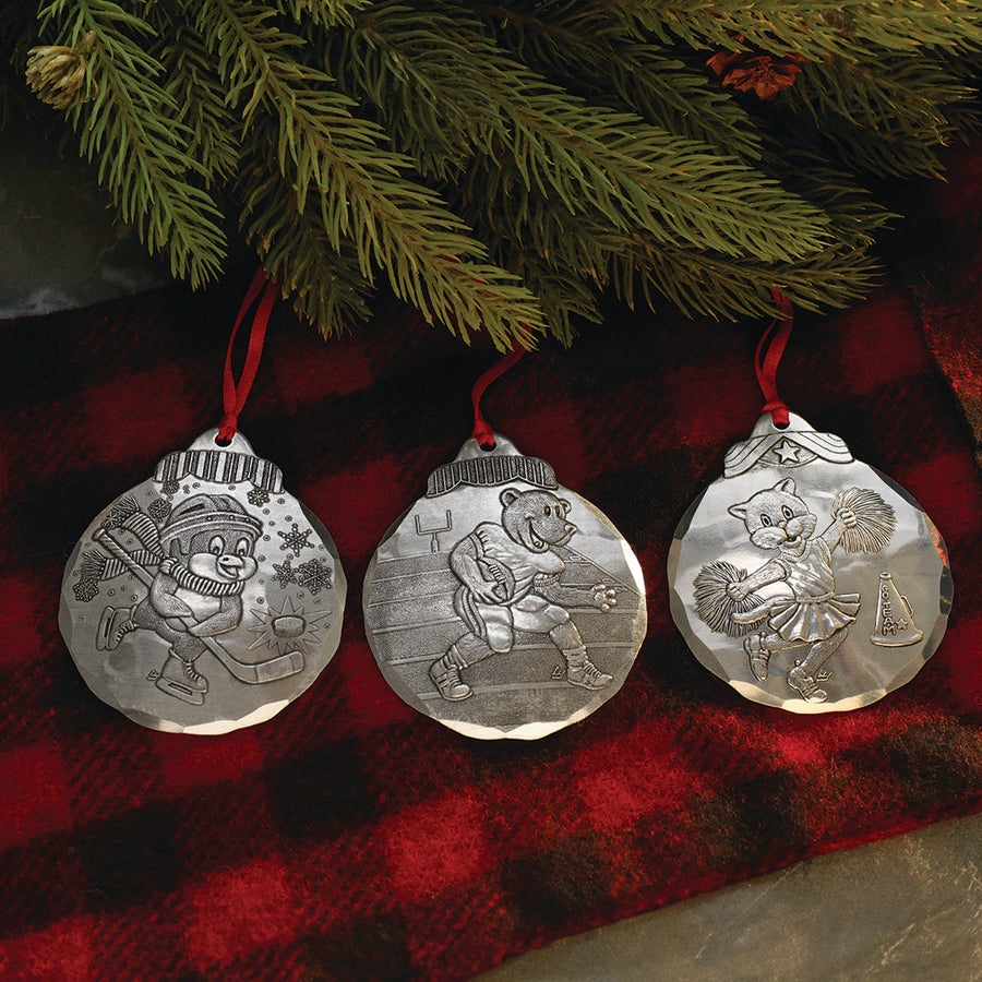 Collection display featuring Hockey Penguin Ornament